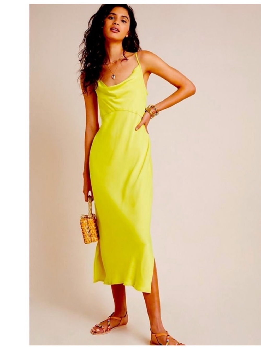 Anthropologie Elyse Bias Slip Dress